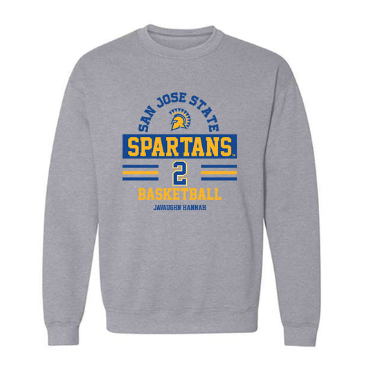 SJSU - NCAA Men's Basketball : Javaughn Hannah - Classic Fashion Shersey Crewneck Sweatshirt-0
