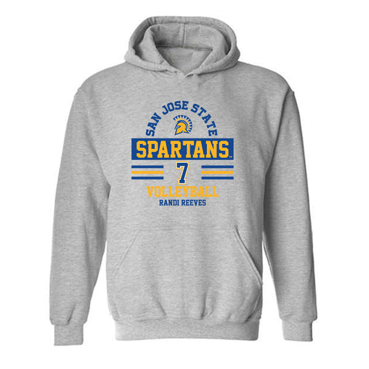 SJSU - NCAA Women's Volleyball : Randi Reeves - Classic Fashion Shersey Hooded Sweatshirt-0