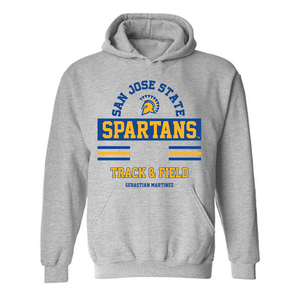 SJSU - NCAA Men's Track & Field : Sebastian Martinez - Classic Fashion Shersey Hooded Sweatshirt-0