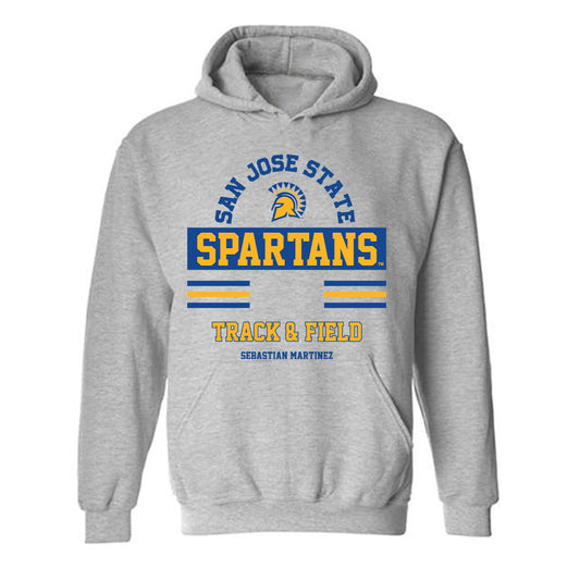 SJSU - NCAA Men's Track & Field : Sebastian Martinez - Classic Fashion Shersey Hooded Sweatshirt-0