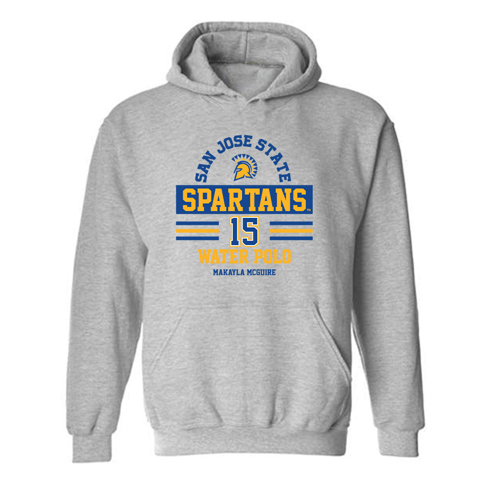 SJSU - NCAA Women's Water Polo : Makayla McGuire - Classic Fashion Shersey Hooded Sweatshirt-0