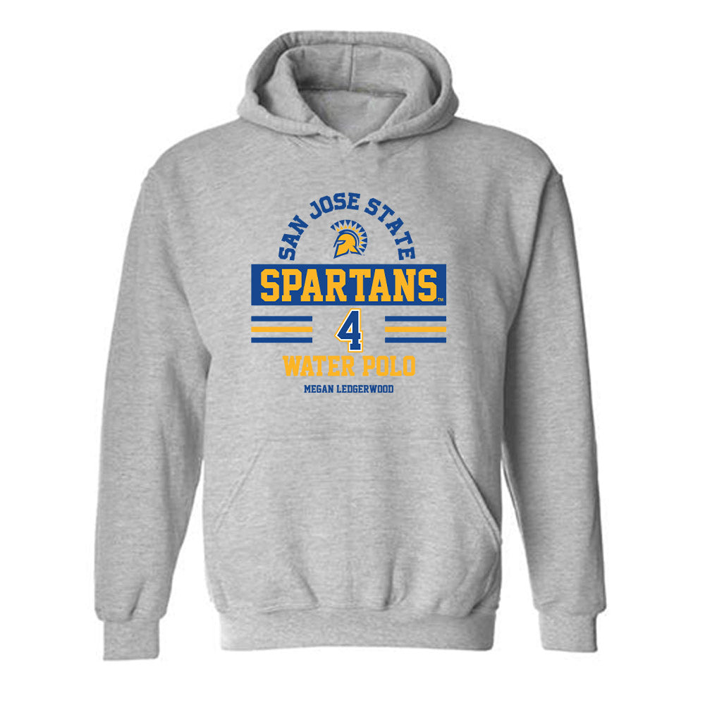SJSU - NCAA Women's Water Polo : Megan Ledgerwood - Classic Fashion Shersey Hooded Sweatshirt-0