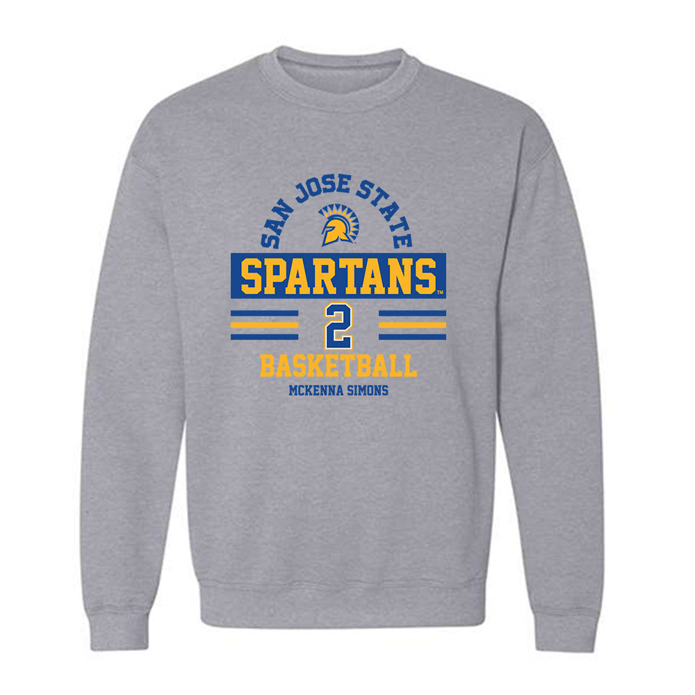 SJSU - NCAA Women's Basketball : McKenna Simons - Classic Fashion Shersey Crewneck Sweatshirt-0