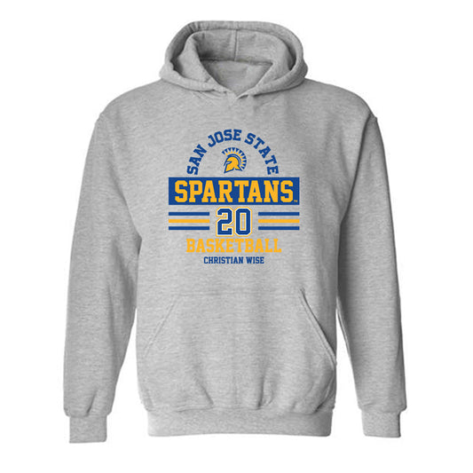 SJSU - NCAA Men's Basketball : Christian Wise - Classic Fashion Shersey Hooded Sweatshirt-0