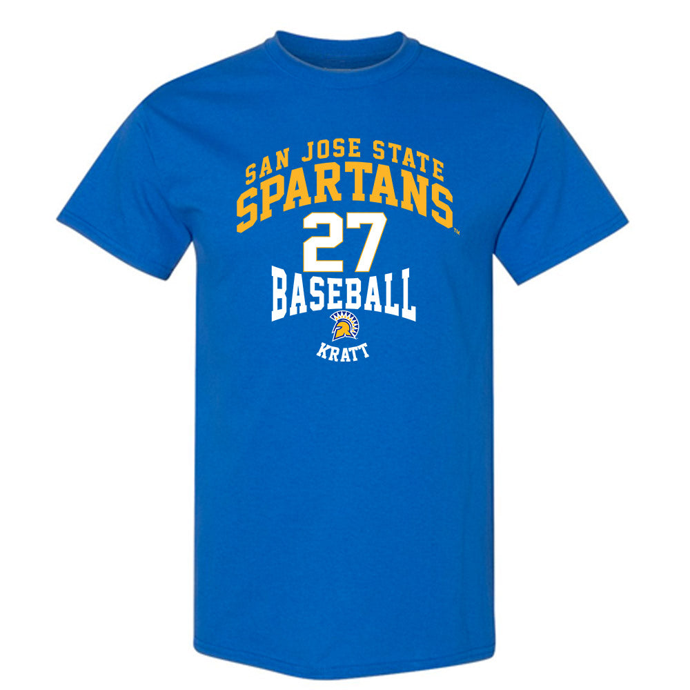 SJSU - NCAA Baseball : Spencer Kratt - Classic Fashion Shersey T-Shirt-0