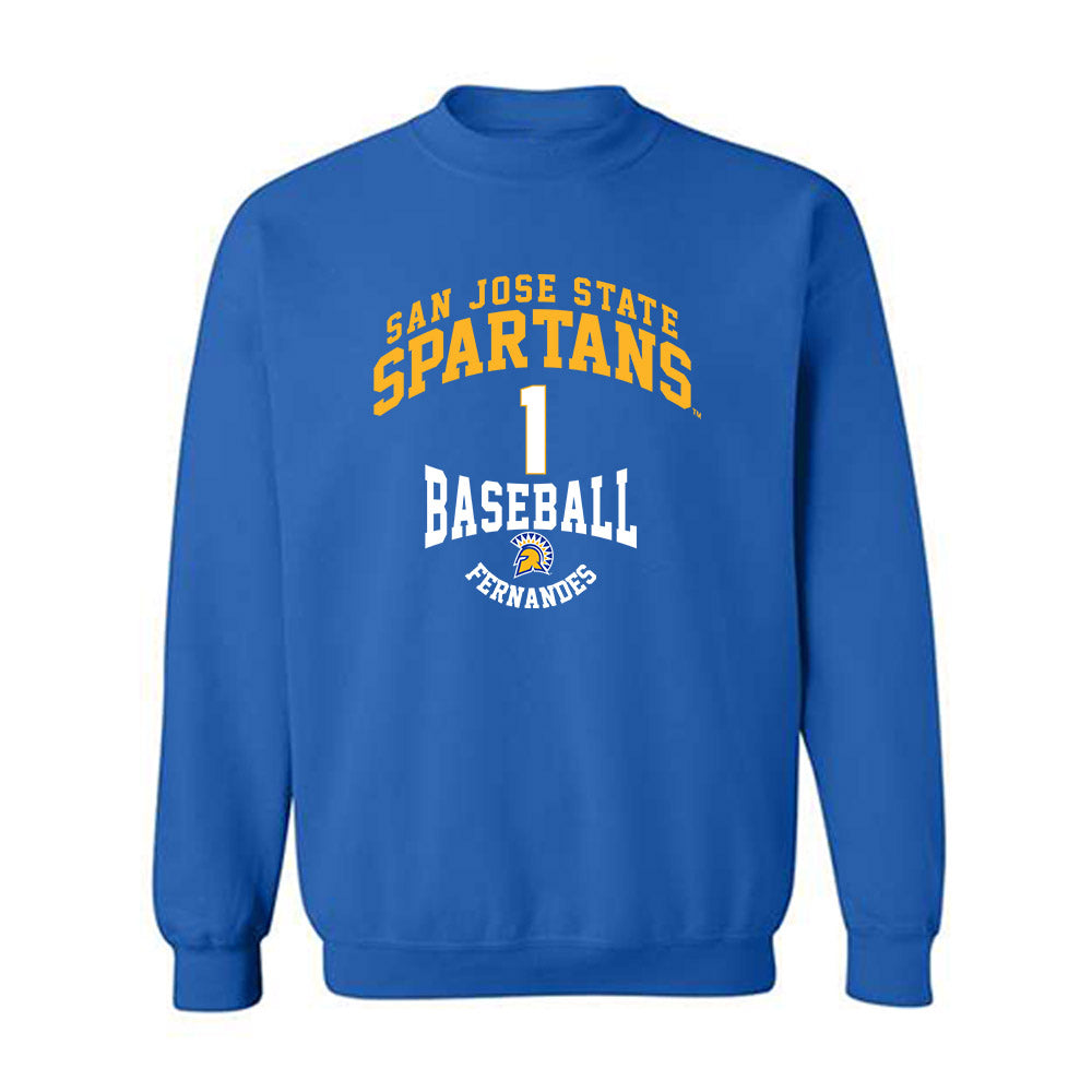 SJSU - NCAA Baseball : Alex Fernandes - Classic Fashion Shersey Crewneck Sweatshirt-0