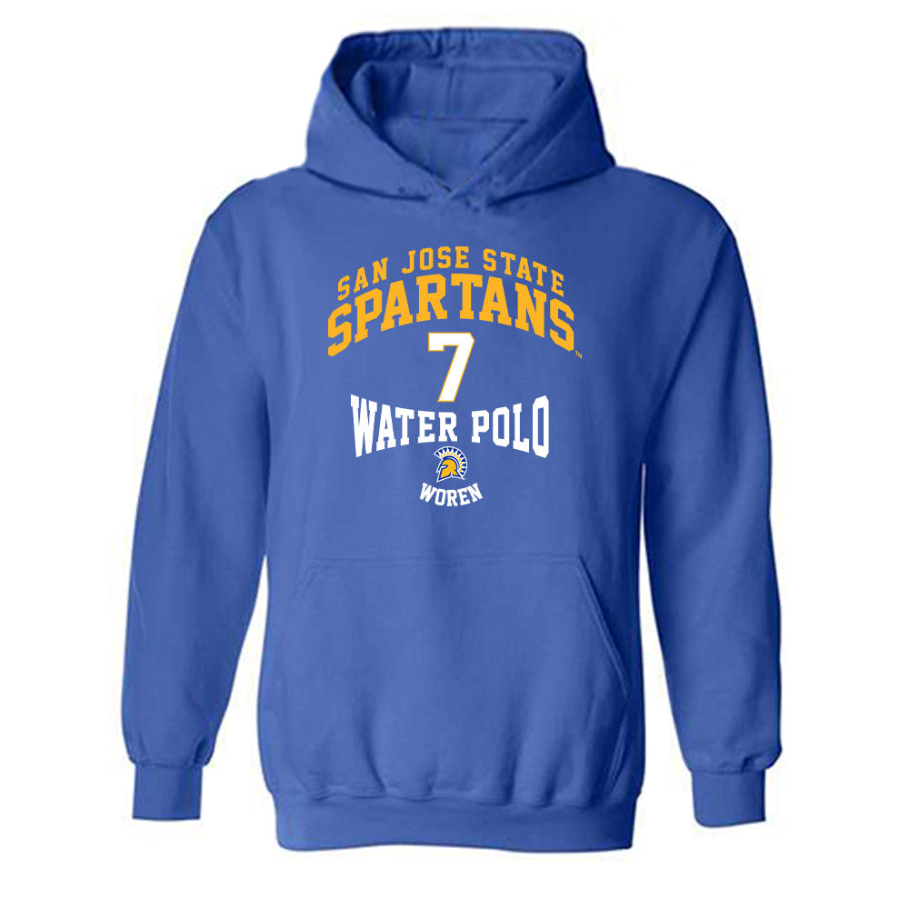 SJSU - NCAA Women's Water Polo : Sarah Woren - Classic Fashion Shersey Hooded Sweatshirt-0