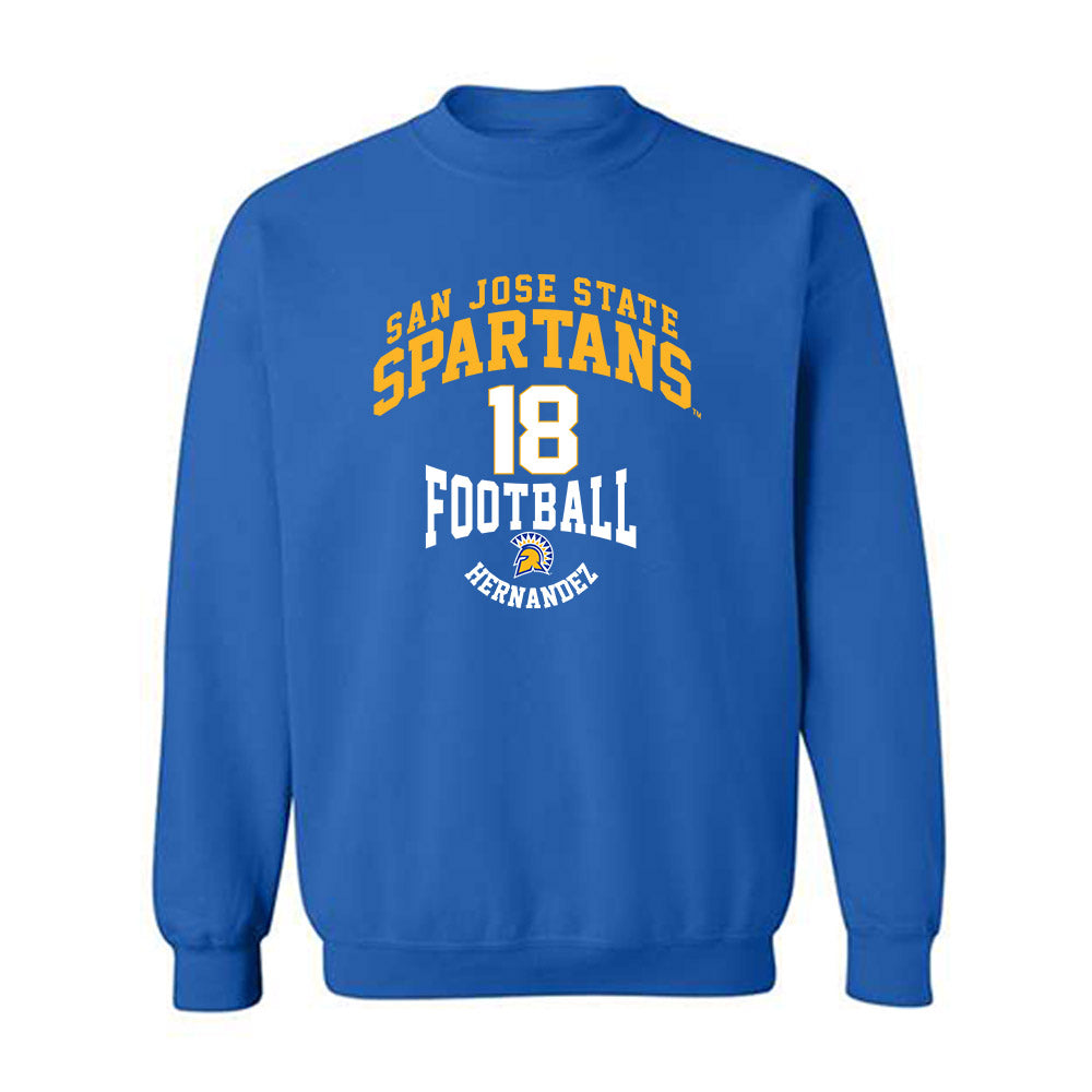 SJSU - NCAA Football : Trace Hernandez - Classic Fashion Shersey Crewneck Sweatshirt-0