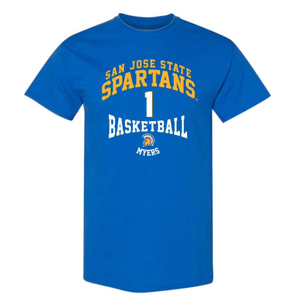 SJSU - NCAA Men's Basketball : Adrian Myers - Classic Fashion Shersey T-Shirt-0