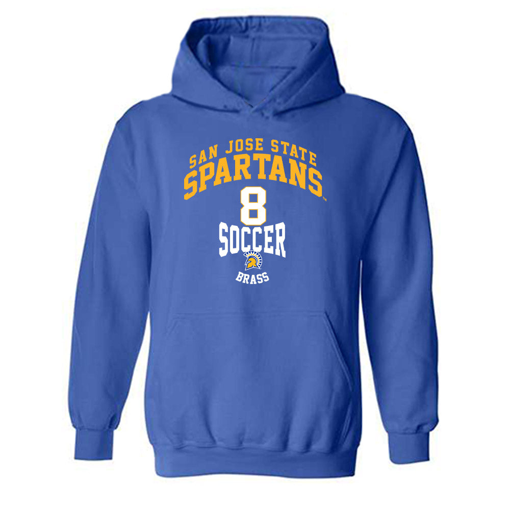 SJSU - NCAA Women's Soccer : Joliye Brass - Classic Fashion Shersey Hooded Sweatshirt-0
