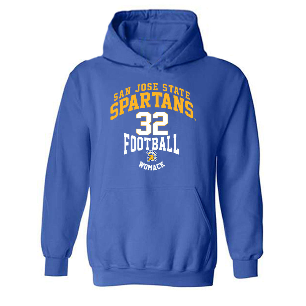 SJSU - NCAA Football : Caleb Womack - Classic Fashion Shersey Hooded Sweatshirt-0