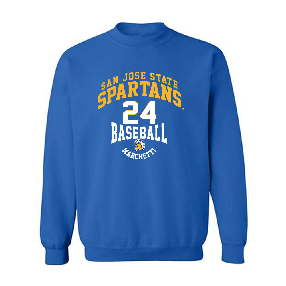 SJSU - NCAA Baseball : Landon Marchetti - Classic Fashion Shersey Crewneck Sweatshirt-0