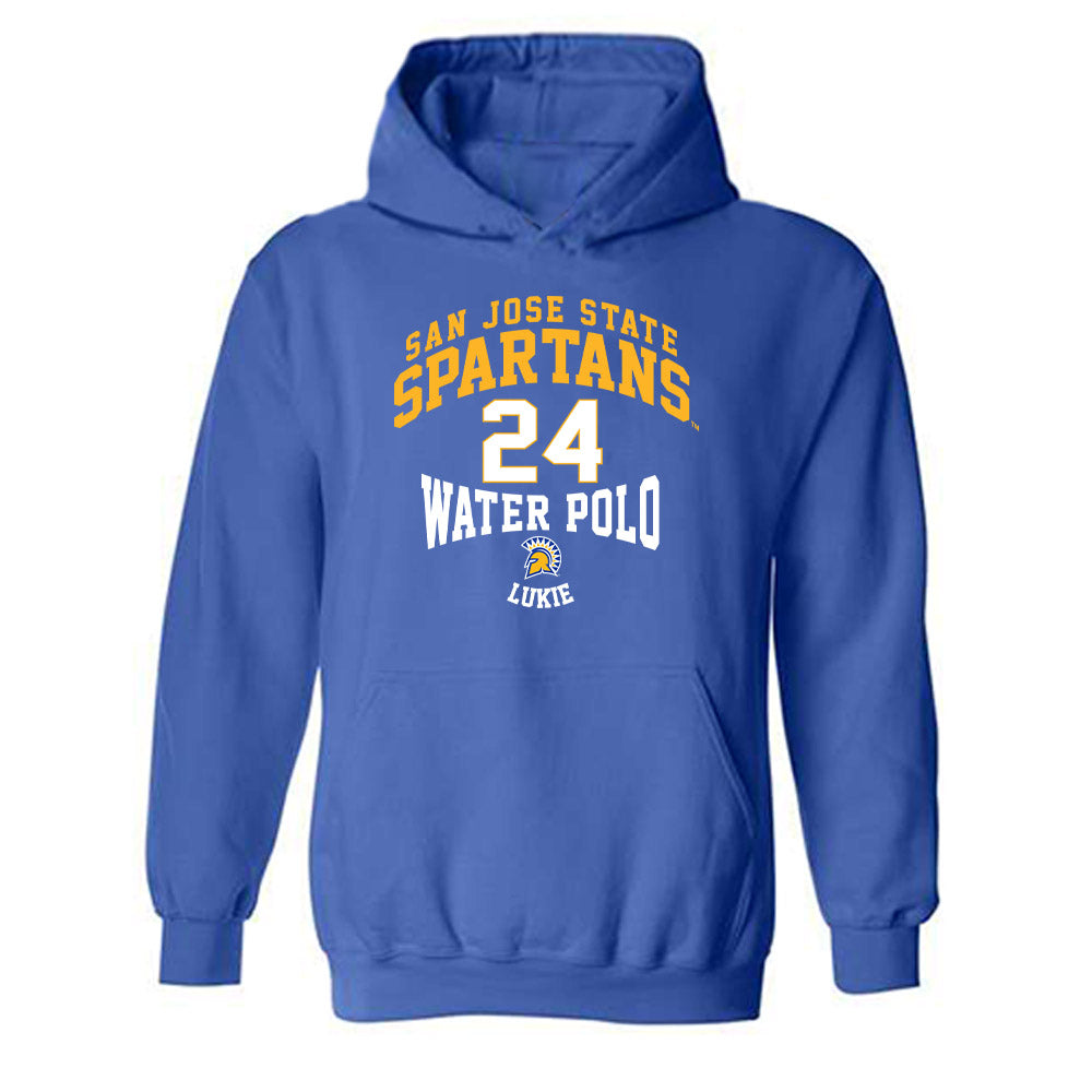SJSU - NCAA Women's Water Polo : Amelia Lukie - Classic Fashion Shersey Hooded Sweatshirt-0