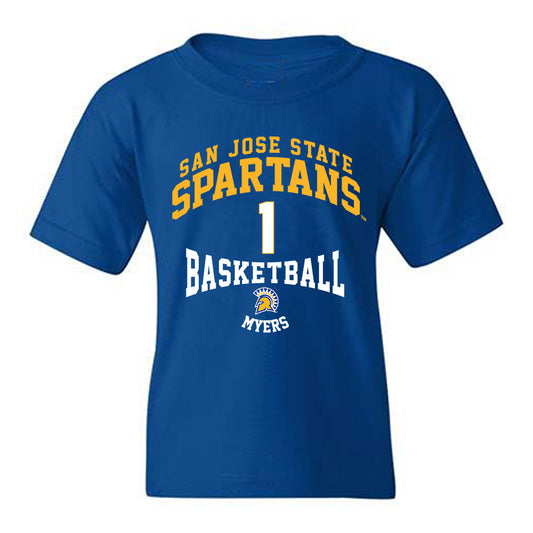 SJSU - NCAA Men's Basketball : Adrian Myers - Classic Fashion Shersey Youth T-Shirt-0