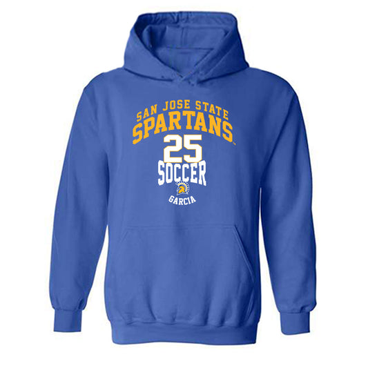 SJSU - NCAA Men's Soccer : Emmanuel Garcia - Classic Fashion Shersey Hooded Sweatshirt-0