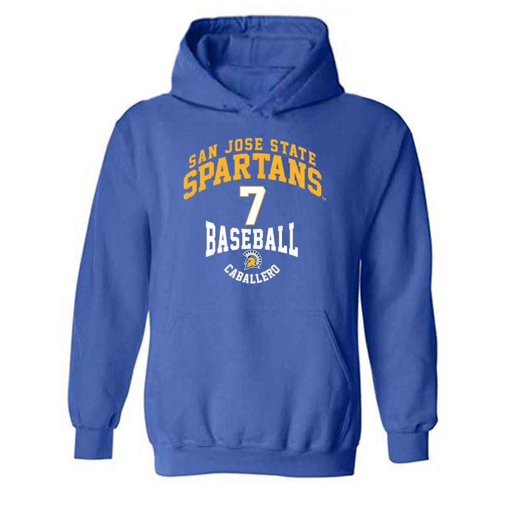 SJSU - NCAA Baseball : Rocco Caballero - Classic Fashion Shersey Hooded Sweatshirt-0
