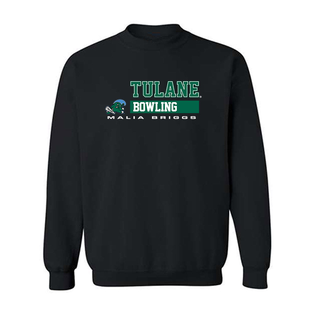 Tulane - NCAA Women's Bowling : Malia Briggs - Classic Fashion Shersey Crewneck Sweatshirt-0