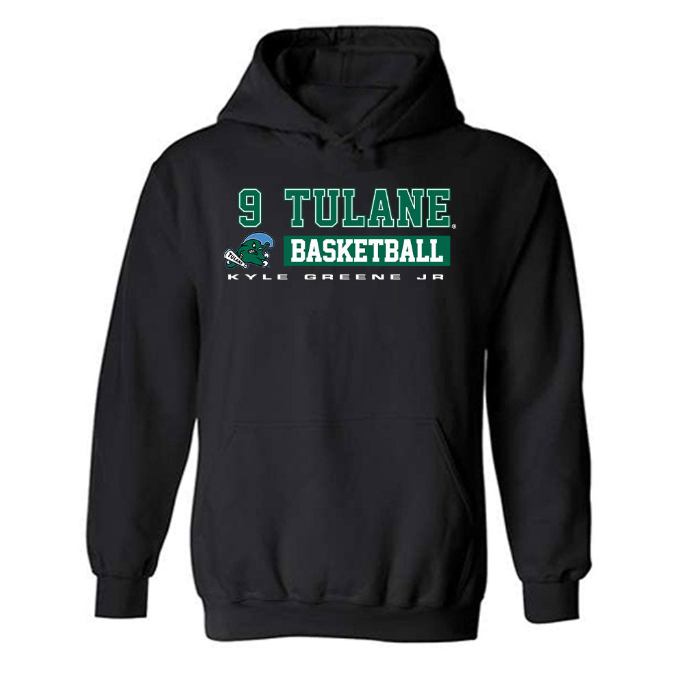 Tulane - NCAA Men's Basketball : Kyle Greene jr - Classic Fashion Shersey Hooded Sweatshirt-0