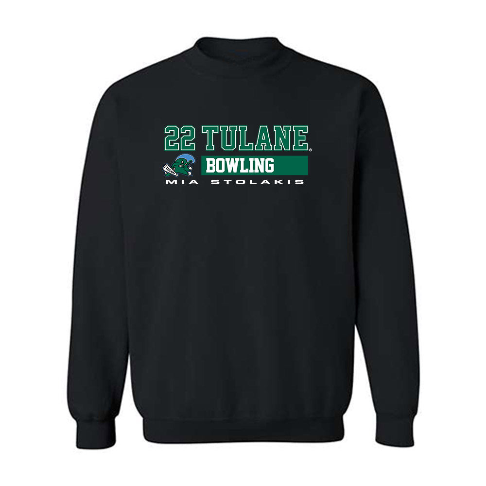 Tulane - NCAA Women's Bowling : Mia Stolakis - Classic Fashion Shersey Crewneck Sweatshirt