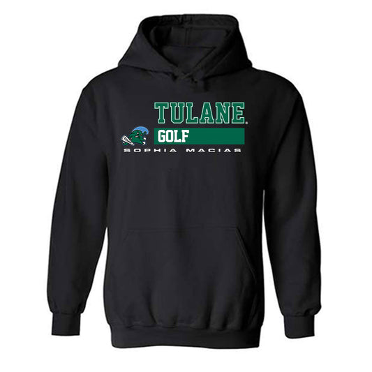 Tulane - NCAA Women's Golf : Sophia Macias - Classic Fashion Shersey Hooded Sweatshirt-0