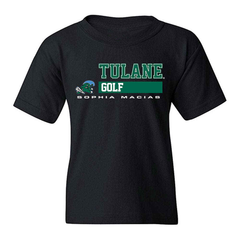 Tulane - NCAA Women's Golf : Sophia Macias - Classic Fashion Shersey Youth T-Shirt-0