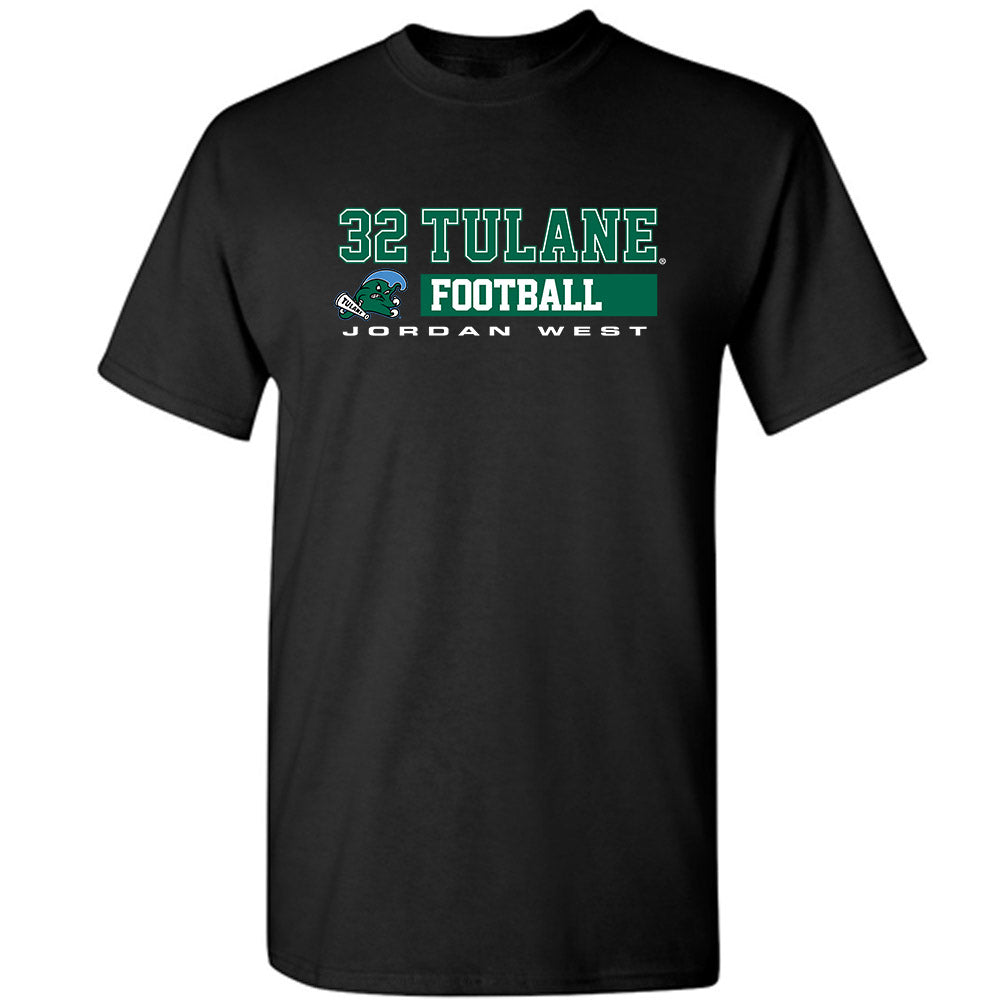 Tulane - NCAA Football : Jordan West - Classic Fashion Shersey T-Shirt-0