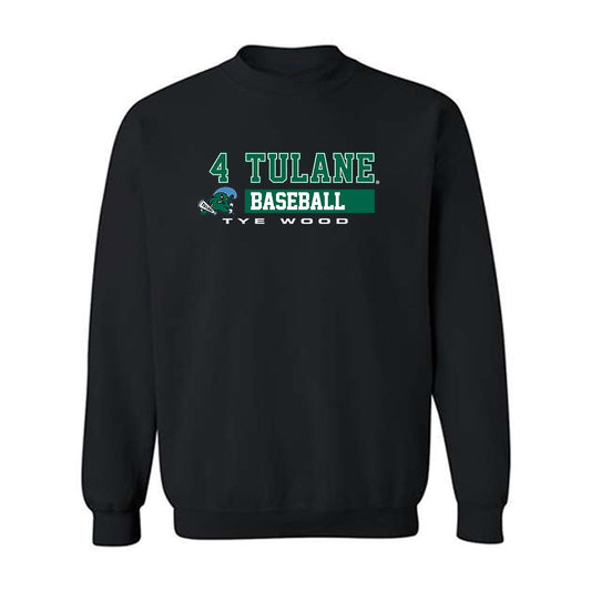 Tulane - NCAA Baseball : Tye Wood - Classic Fashion Shersey Crewneck Sweatshirt-0