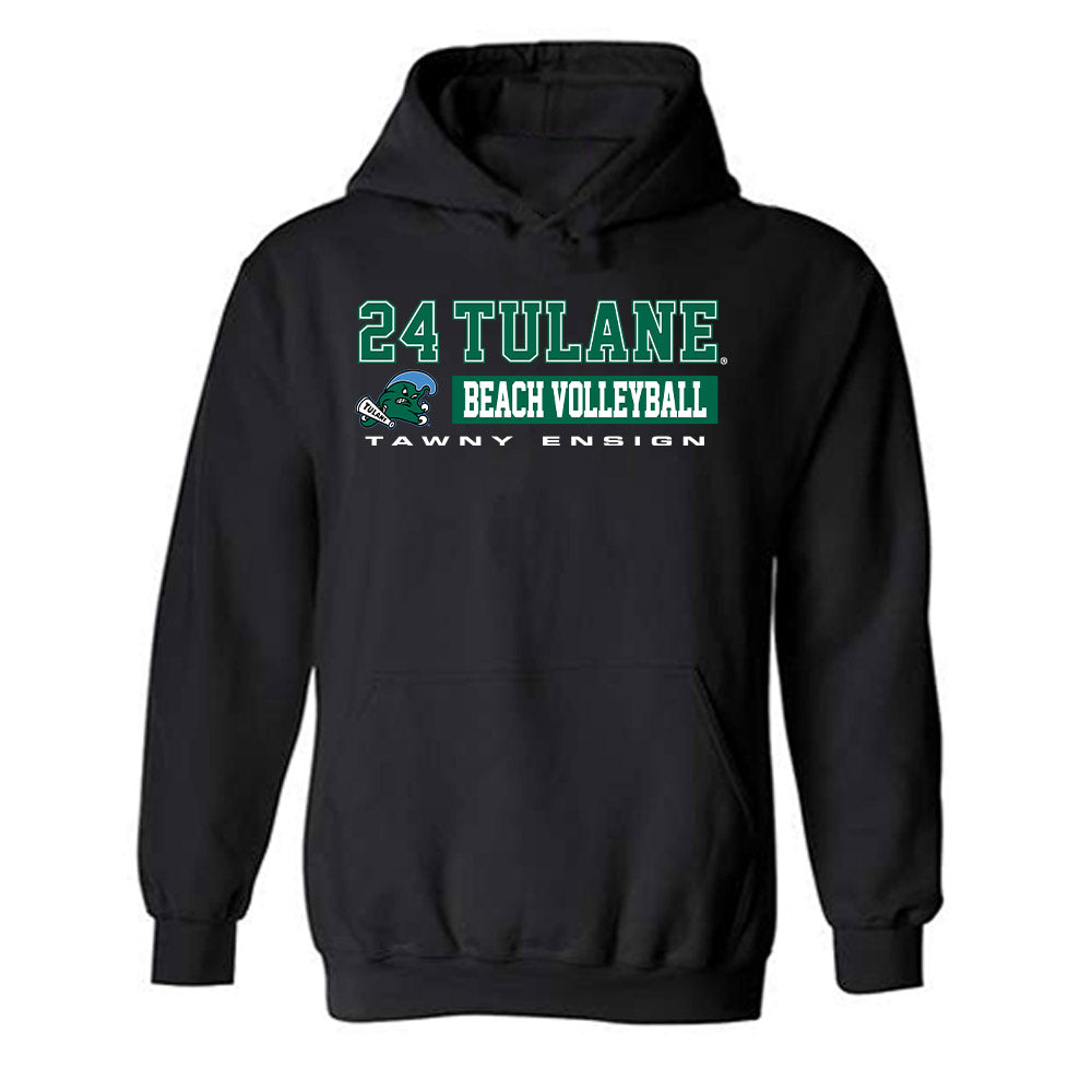 Tulane - NCAA Beach Volleyball : Tawny Ensign - Classic Fashion Shersey Hooded Sweatshirt-0