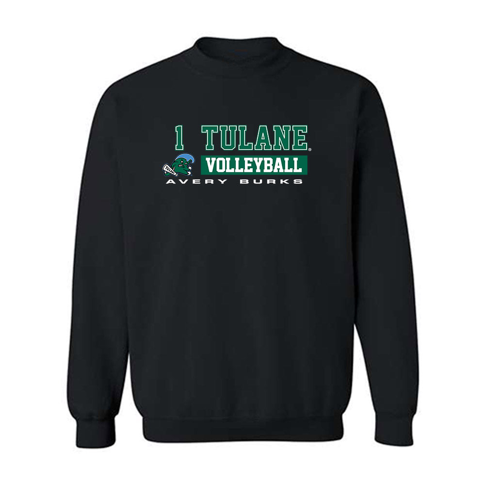 Tulane - NCAA Women's Volleyball : Avery Burks - Classic Fashion Shersey Crewneck Sweatshirt-0