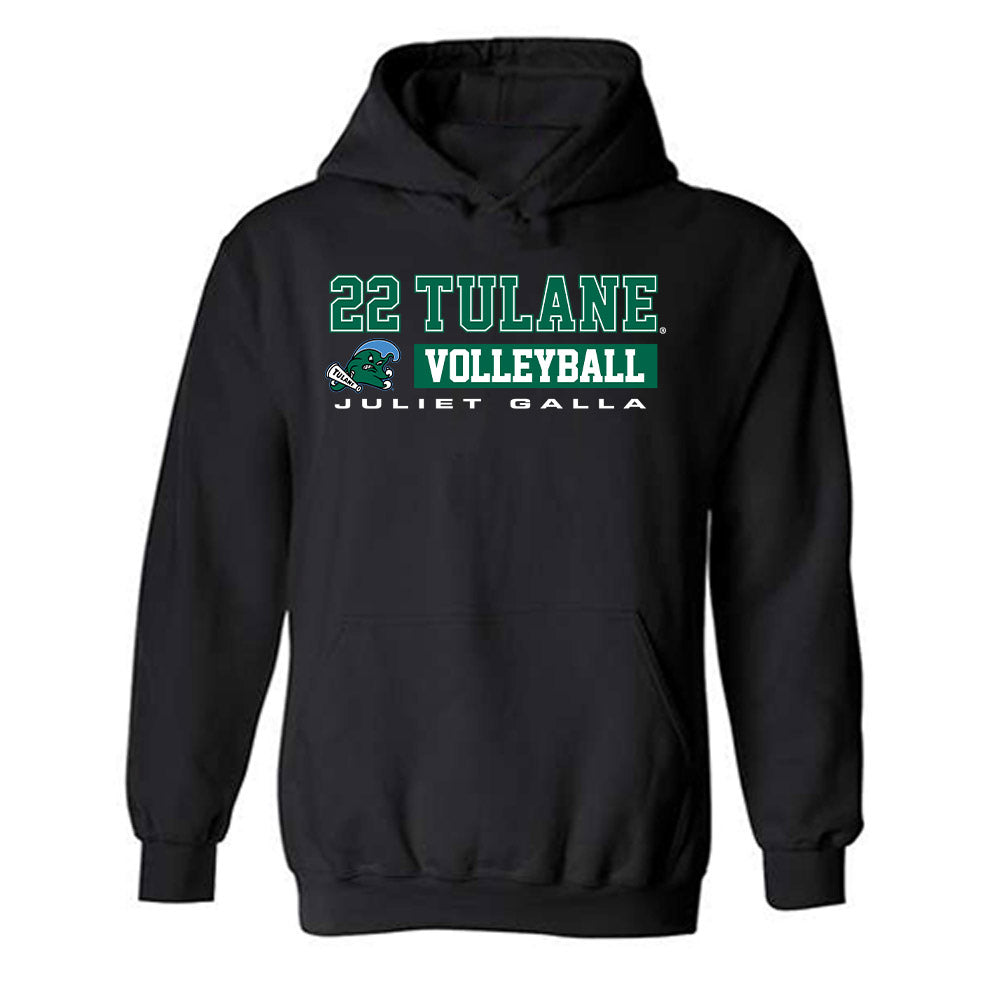 Tulane - NCAA Women's Volleyball : Juliet Galla - Classic Fashion Shersey Hooded Sweatshirt-0
