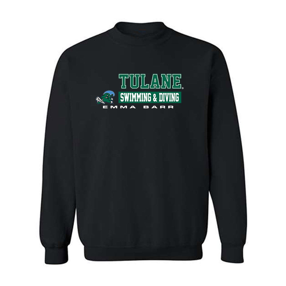 Tulane - NCAA Women's Swimming & Diving : Emma Barr - Classic Fashion Shersey Crewneck Sweatshirt-0