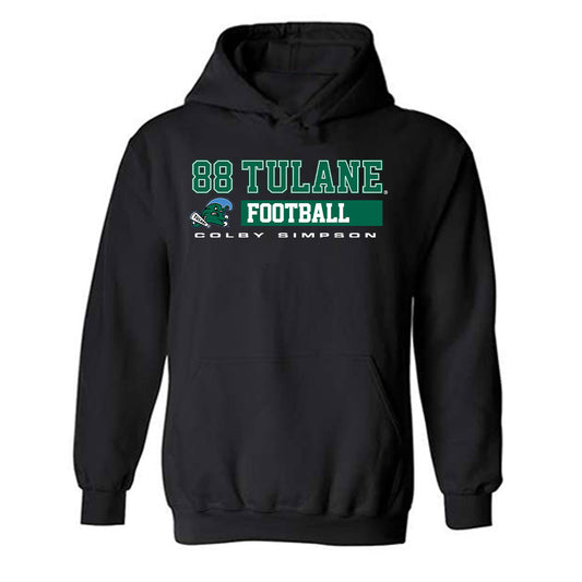 Tulane - NCAA Football : Colby Simpson - Classic Fashion Shersey Hooded Sweatshirt-0