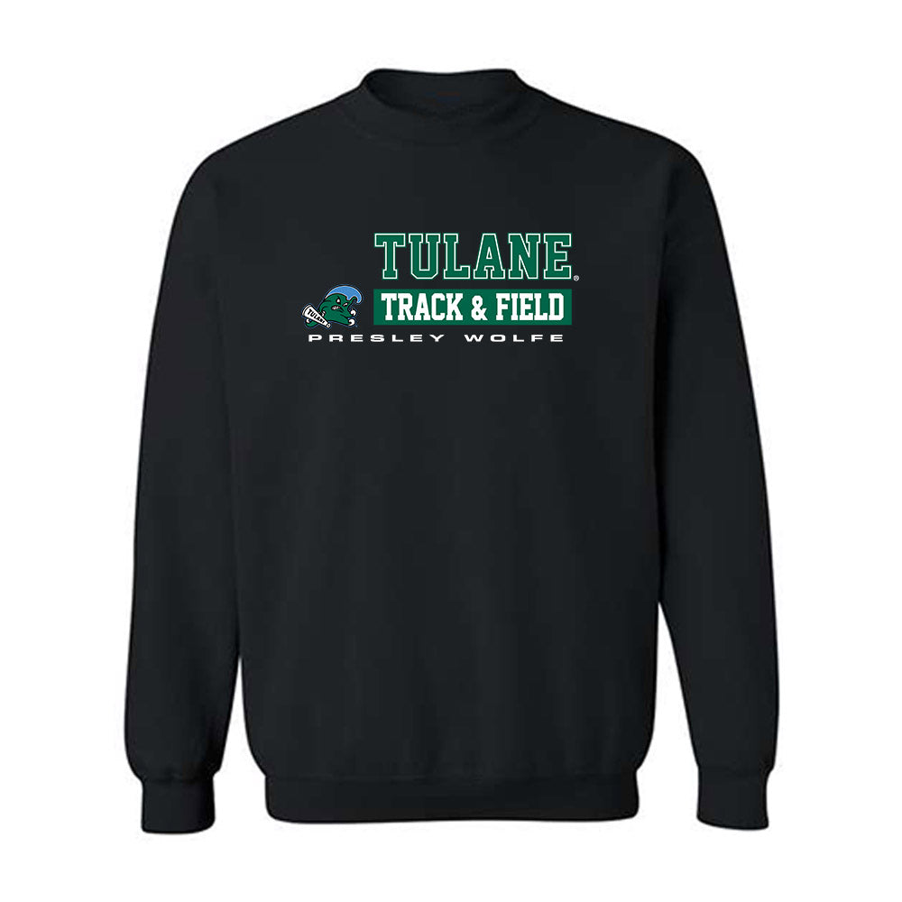 Tulane - NCAA Women's Track & Field : Presley Wolfe - Classic Fashion Shersey Crewneck Sweatshirt-0