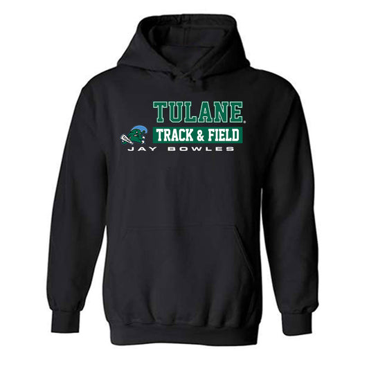 Tulane - NCAA Men's Track & Field : Jay Bowles - Classic Fashion Shersey Hooded Sweatshirt-0