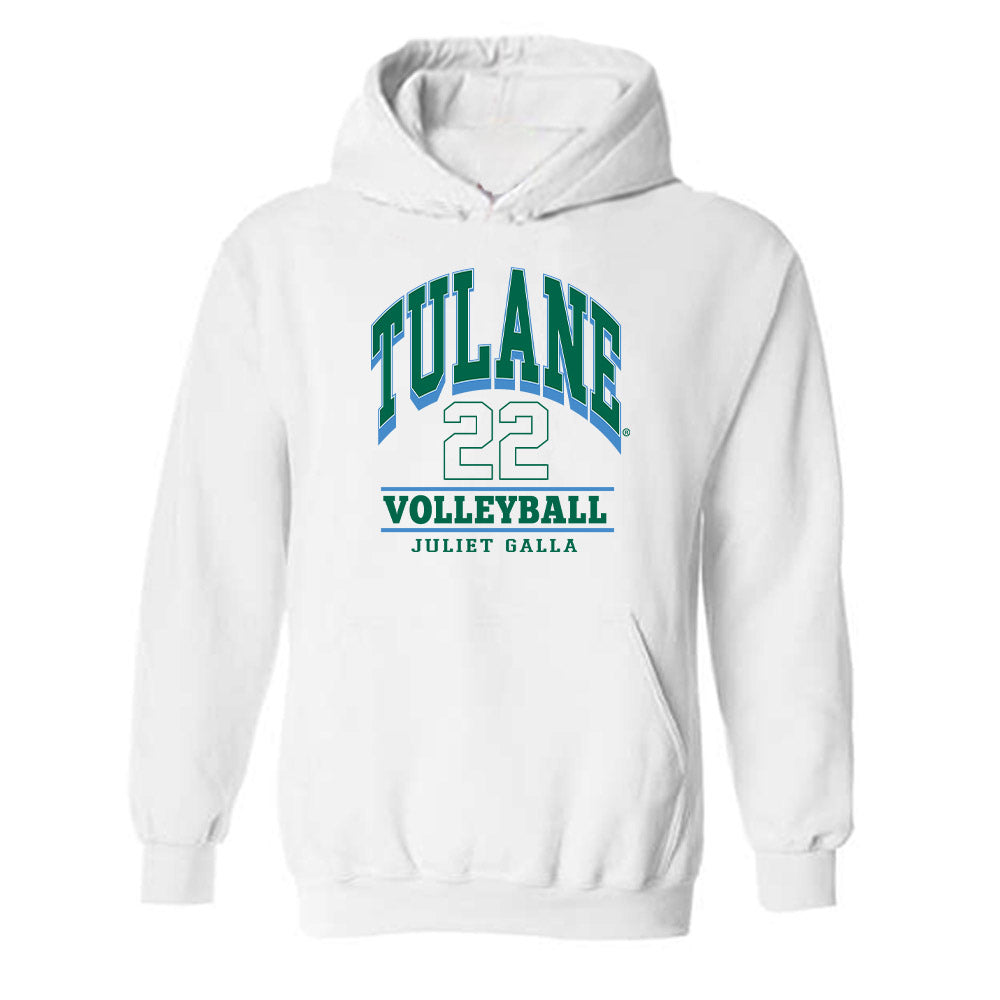 Tulane - NCAA Women's Volleyball : Juliet Galla - Classic Fashion Shersey Hooded Sweatshirt-0