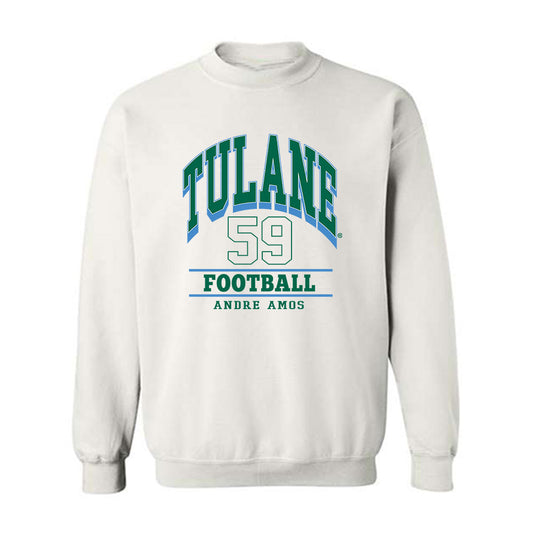 Tulane - NCAA Football : Andre Amos - Classic Fashion Shersey Crewneck Sweatshirt-0