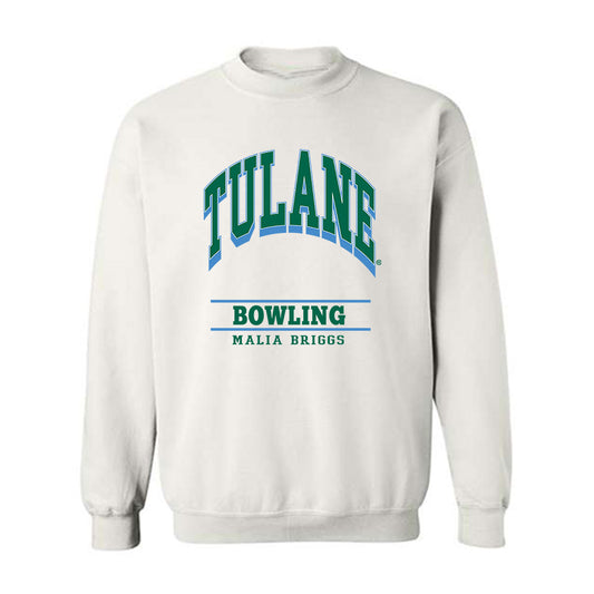 Tulane - NCAA Women's Bowling : Malia Briggs - Classic Fashion Shersey Crewneck Sweatshirt-0