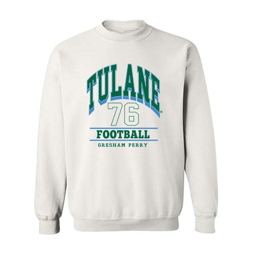 Tulane - NCAA Football : Gresham Perry - Classic Fashion Shersey Crewneck Sweatshirt-0