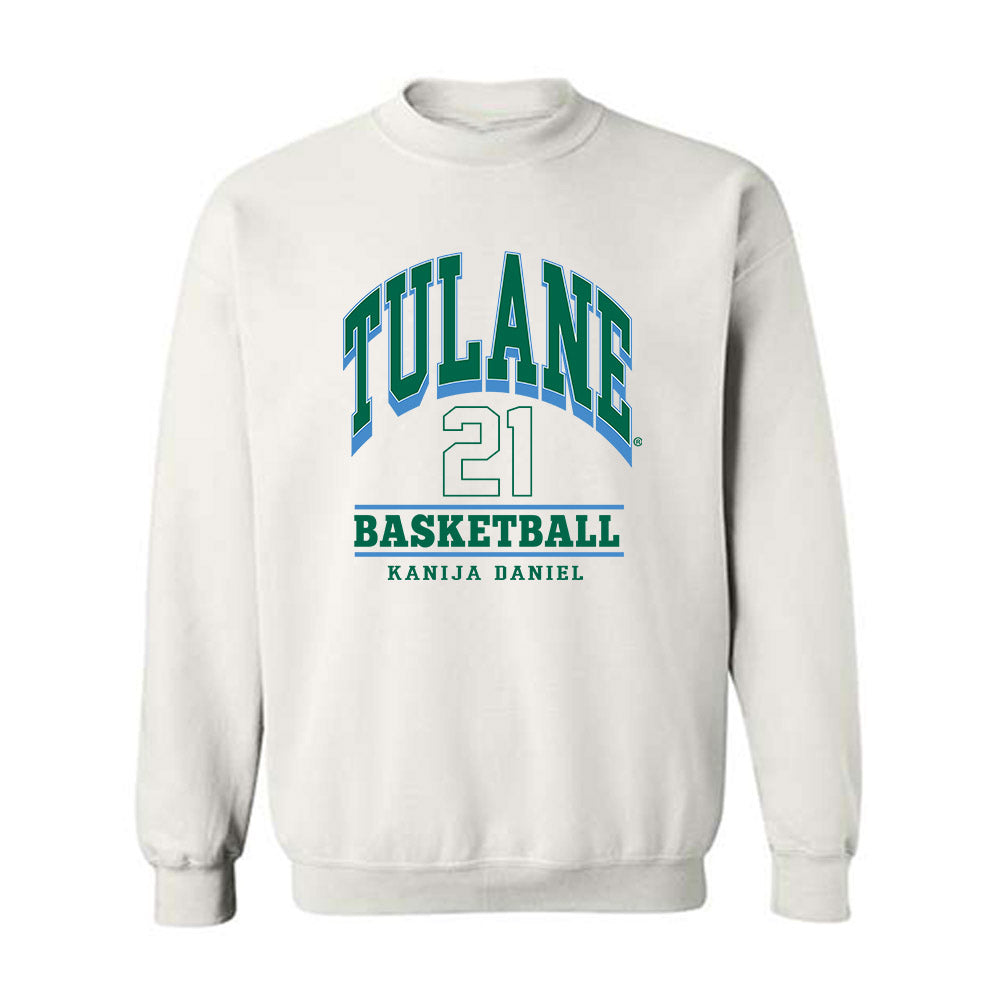 Tulane - NCAA Women's Basketball : Kanija Daniel - Classic Fashion Shersey Crewneck Sweatshirt-0