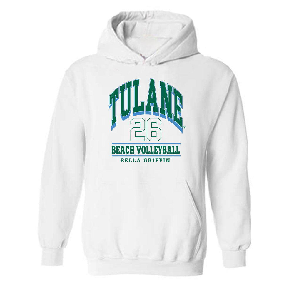 Tulane - NCAA Beach Volleyball : Bella Griffin - Classic Fashion Shersey Hooded Sweatshirt-0