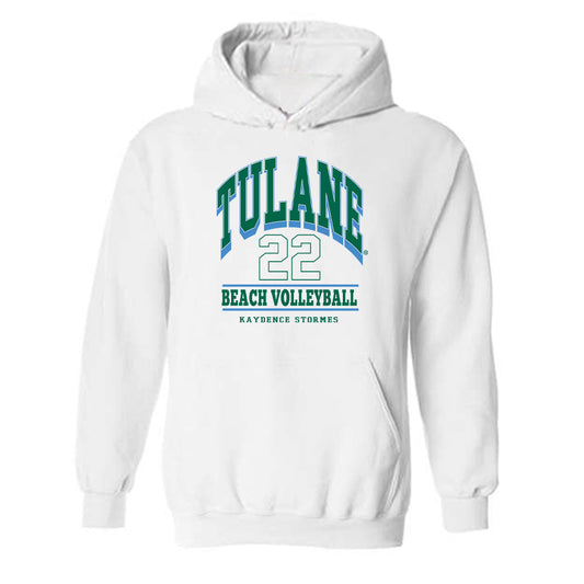 Tulane - NCAA Beach Volleyball : Kaydence Stormes - Classic Fashion Shersey Hooded Sweatshirt-0