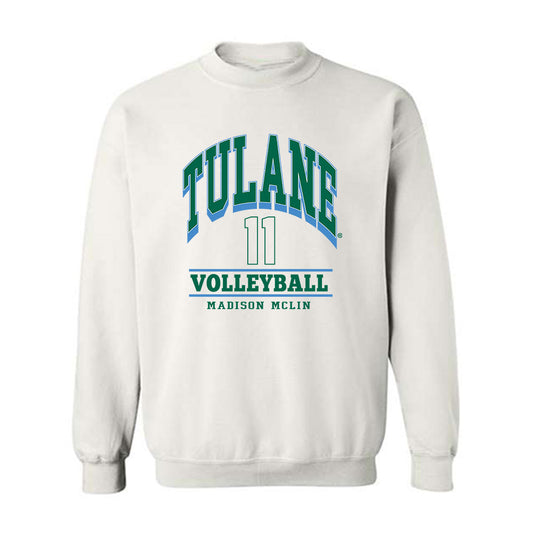 Tulane - NCAA Women's Volleyball : Madison McLin - Classic Fashion Shersey Crewneck Sweatshirt-0