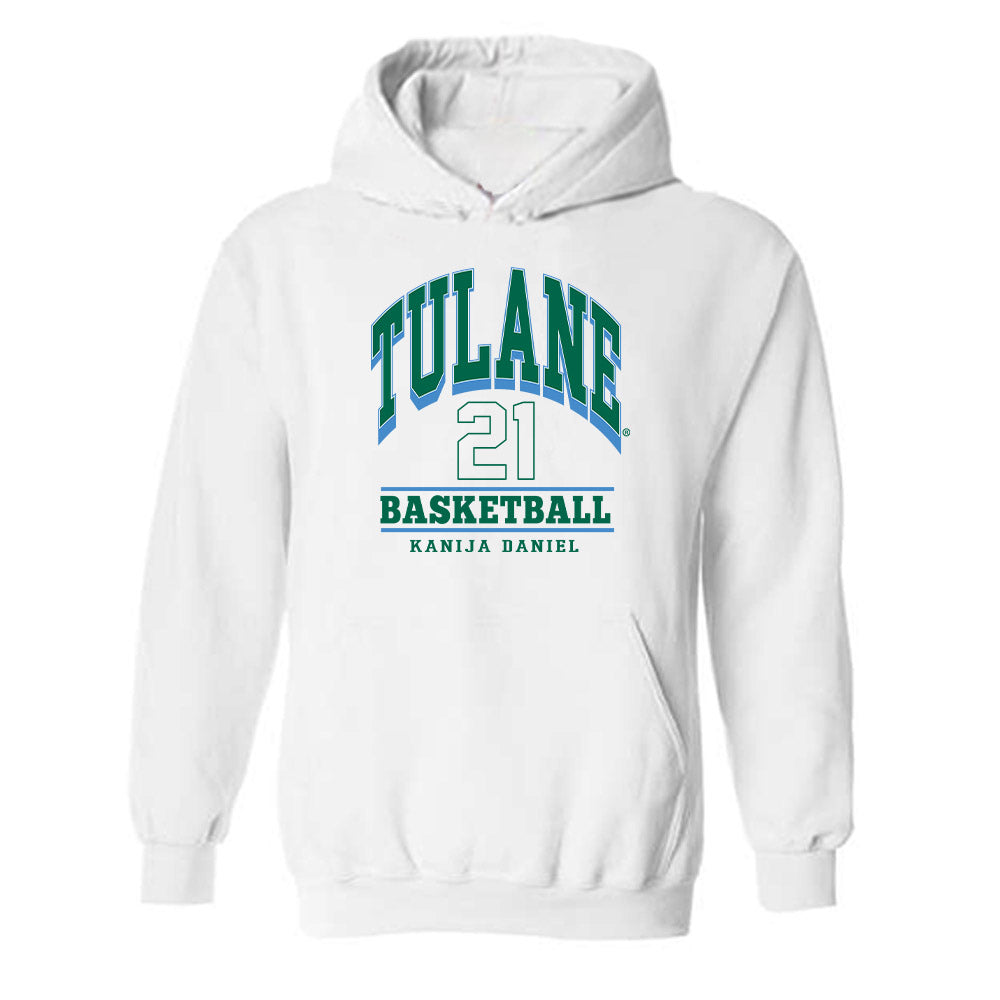 Tulane - NCAA Women's Basketball : Kanija Daniel - Classic Fashion Shersey Hooded Sweatshirt-0