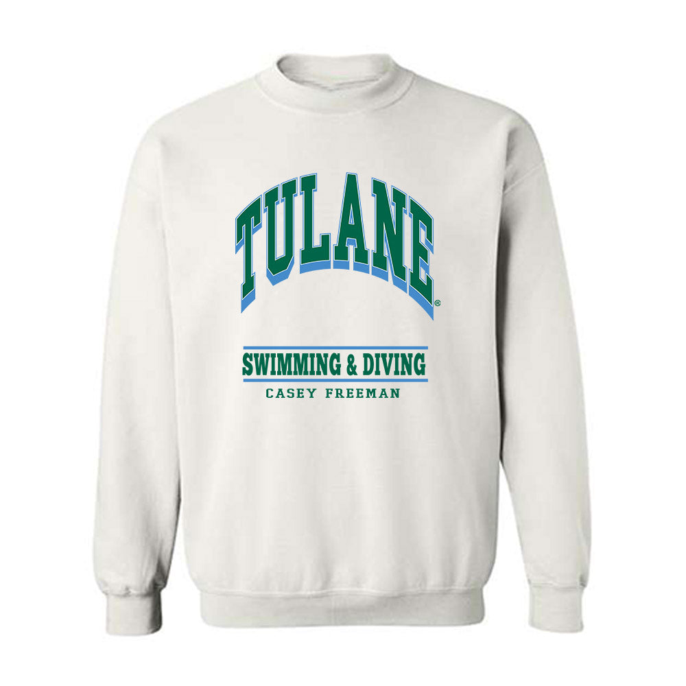 Tulane - NCAA Women's Swimming & Diving : Casey Freeman - Classic Fashion Shersey Crewneck Sweatshirt-0