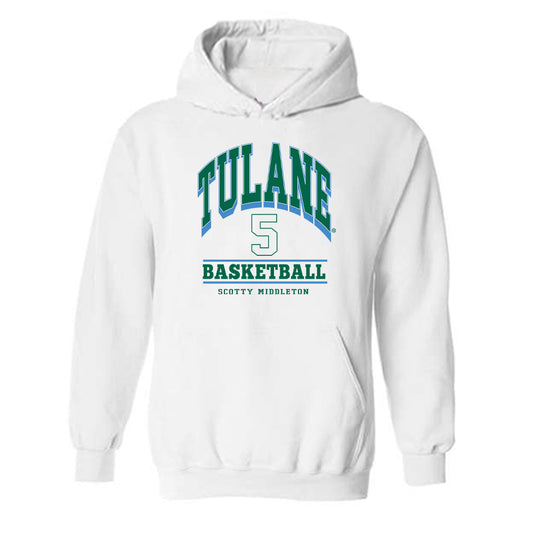 Tulane - NCAA Men's Basketball : Scotty Middleton - Classic Fashion Shersey Hooded Sweatshirt-0