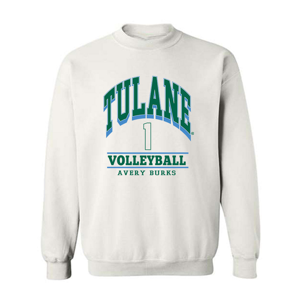 Tulane - NCAA Women's Volleyball : Avery Burks - Classic Fashion Shersey Crewneck Sweatshirt-0