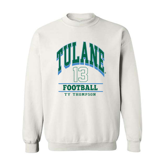 Tulane - NCAA Football : Ty Thompson - Classic Fashion Shersey Crewneck Sweatshirt-0