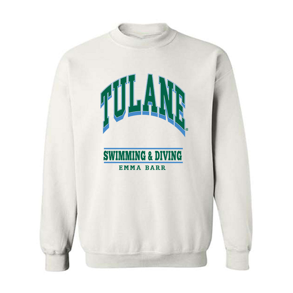 Tulane - NCAA Women's Swimming & Diving : Emma Barr - Classic Fashion Shersey Crewneck Sweatshirt-0