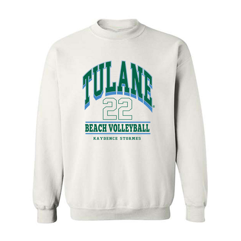 Tulane - NCAA Beach Volleyball : Kaydence Stormes - Classic Fashion Shersey Crewneck Sweatshirt-0