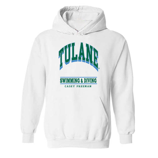 Tulane - NCAA Women's Swimming & Diving : Casey Freeman - Classic Fashion Shersey Hooded Sweatshirt-0